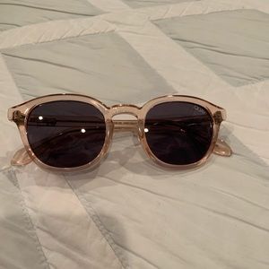 Quay Australia Walk On light pink peach polarized sunglasses